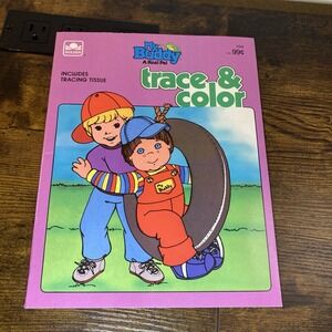 My Buddy A Real Pal Trace & Color Coloring‎ Book - 1986 Golden Book - Unused